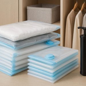 Vacuum Storage Bags for Clothes Set of 8 Space Saver Compression Bags with Hand Pump for Wardrobe Closet and Luggage Travel Organization